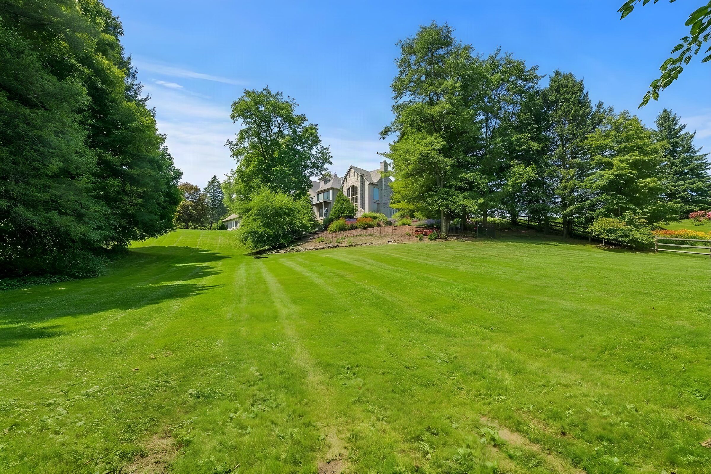 Rear lawn and grounds